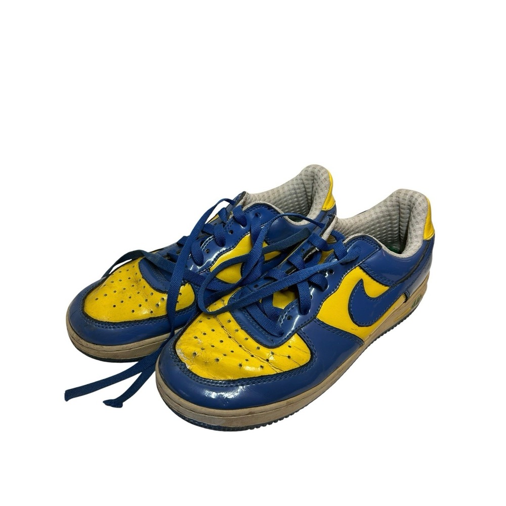 Nike Air Force 1 Premium Brazil World Cup Blue Yellow Green ROUGH SHAPE - DIRTY
